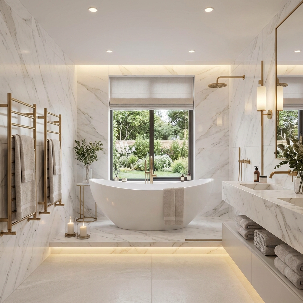 Spa-Like Bathroom Interior Ahmedabad